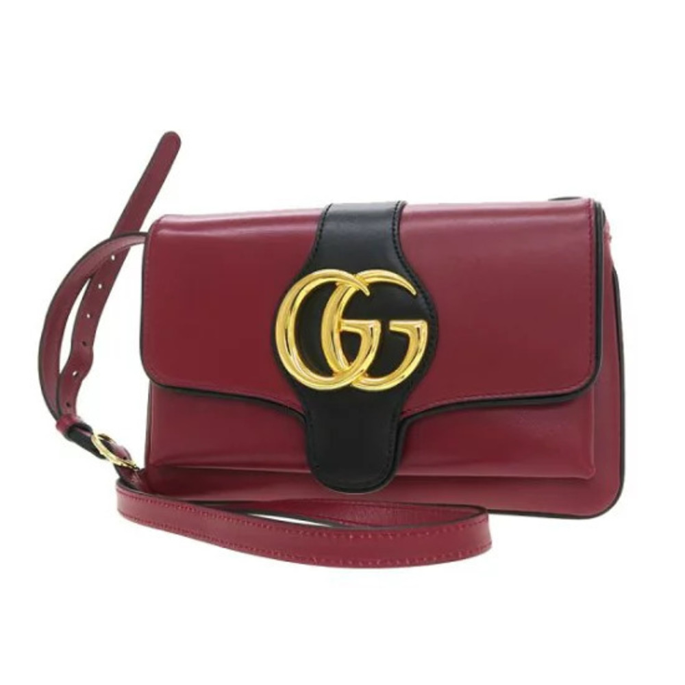 Gucci Arli Shoulder Bag distinctive red black leather
